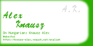 alex knausz business card